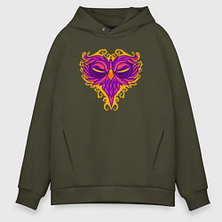 Толстовка оверсайз мужская Violet owl, цвет: хаки