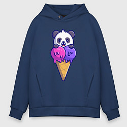 Мужское худи оверсайз Panda ice cream