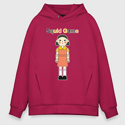 Толстовка оверсайз мужская Doll squid game, цвет: маджента