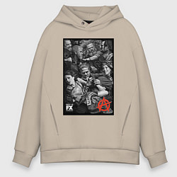 Толстовка оверсайз мужская Sons Of Anarchy all, цвет: миндальный