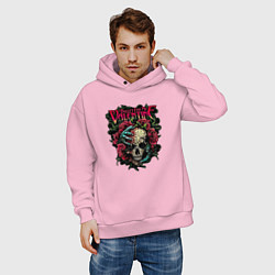 Толстовка оверсайз мужская Пуля для моего Валентина, цвет: светло-розовый — фото 2