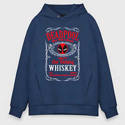 Толстовка оверсайз мужская Deadpool whiskey, цвет: тёмно-синий