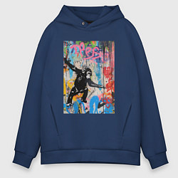 Мужское худи оверсайз Monkey graffiti