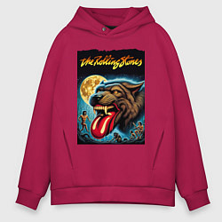 Толстовка оверсайз мужская The Rolling Stones - the beginning, цвет: маджента