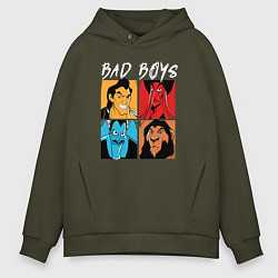 Толстовка оверсайз мужская Bad boys, цвет: хаки