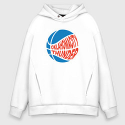 Толстовка оверсайз мужская Oklahoma Thunder, цвет: белый