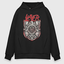 Толстовка оверсайз мужская Slayer rock band, цвет: черный