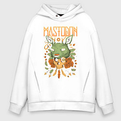 Толстовка оверсайз мужская Mastodon - Skull, цвет: белый