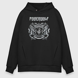 Толстовка оверсайз мужская Powerwolf rock band, цвет: черный
