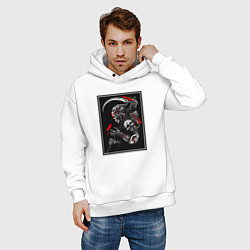 Толстовка оверсайз мужская Самурай ронин, цвет: белый — фото 2