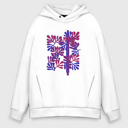 Толстовка оверсайз мужская Абстрация по Матиссу, цвет: белый