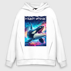 Мужское худи оверсайз Space killer whale - ai art fantasy