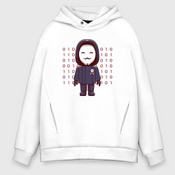 Толстовка оверсайз мужская Anonymous gamer, цвет: белый