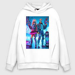 Мужское худи оверсайз Ken and Barbie - cyberpunk ai art