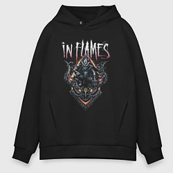 Толстовка оверсайз мужская In Flames Mask, цвет: черный