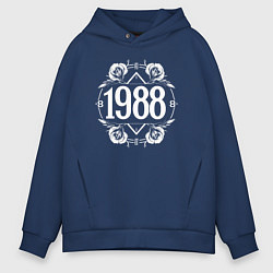 Толстовка оверсайз мужская 1988 в цветах, цвет: тёмно-синий