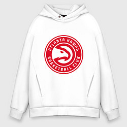 Толстовка оверсайз мужская Атланта Хокс НБА, цвет: белый