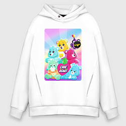 Толстовка оверсайз мужская Коллекция заботливых мишек PK XD, цвет: белый