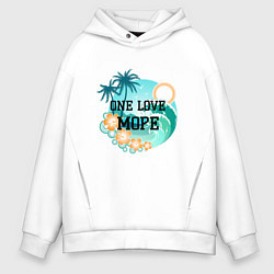 Мужское худи оверсайз One love море