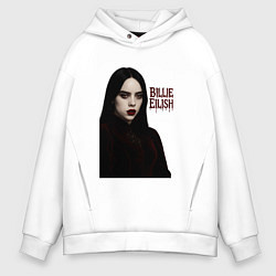 Толстовка оверсайз мужская Билли Айлиш готический стиль, цвет: белый