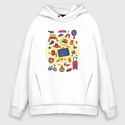 Мужское худи оверсайз Летние путешествия