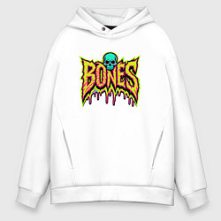 Мужское худи оверсайз Bones стекающая краска
