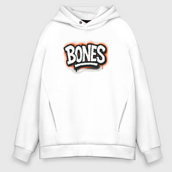 Мужское худи оверсайз Bones уличный логотип