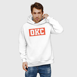 Толстовка оверсайз мужская OKC - basketball, цвет: белый — фото 2