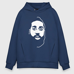 Толстовка оверсайз мужская Clippers - James Harden, цвет: тёмно-синий