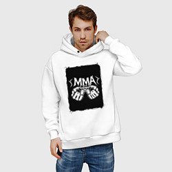 Толстовка оверсайз мужская Сила кулаков ММА, цвет: белый — фото 2