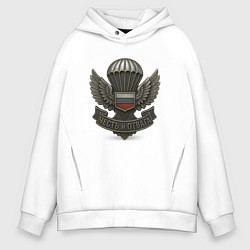 Толстовка оверсайз мужская Часть и отвага, цвет: белый