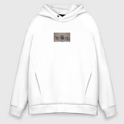 Толстовка оверсайз мужская Пошлая моле мем, цвет: белый