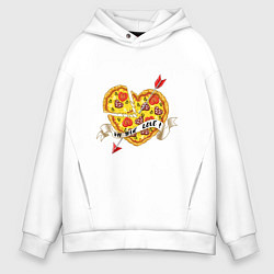 Мужское худи оверсайз Love pizza