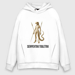 Толстовка оверсайз мужская Serpentini Toiletini, цвет: белый