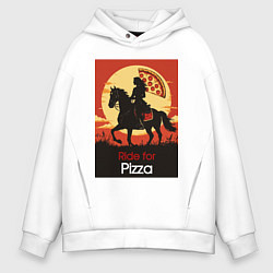 Мужское худи оверсайз Ride for pizza