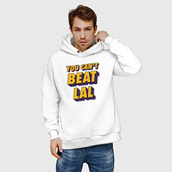 Толстовка оверсайз мужская Ты не победишь Лейкерс, цвет: белый — фото 2