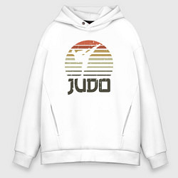 Толстовка оверсайз мужская Judo fighter, цвет: белый