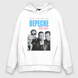 Толстовка оверсайз мужская Depeche Mode Violator portrait, цвет: белый