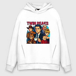Толстовка оверсайз мужская Twin Peaks Multi, цвет: белый