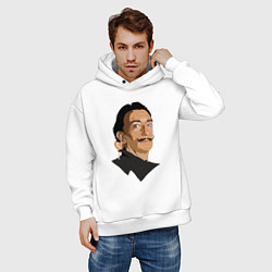Толстовка оверсайз мужская Дали, цвет: белый — фото 2
