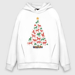 Толстовка оверсайз мужская Новый год 2026, цвет: белый