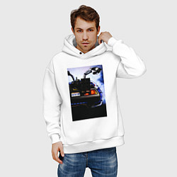 Толстовка оверсайз мужская Out a time, цвет: белый — фото 2