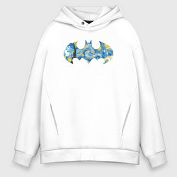 Толстовка оверсайз мужская Batman Van Gogh, цвет: белый