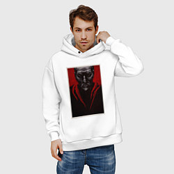 Толстовка оверсайз мужская Джон Крамер - Пила, цвет: белый — фото 2