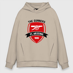 Толстовка оверсайз мужская FC Arsenal: The Gunners, цвет: миндальный