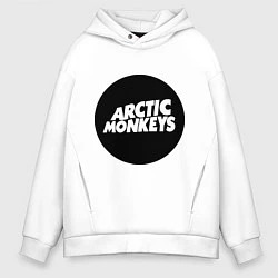 Толстовка оверсайз мужская Arctic Monkeys Round, цвет: белый