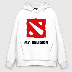 Мужское худи оверсайз Dota 2: My Religion