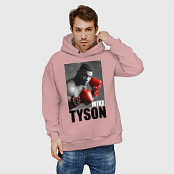 Толстовка оверсайз мужская Mike Tyson, цвет: пыльно-розовый — фото 2