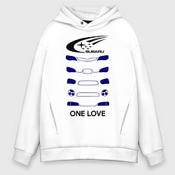 Мужское худи оверсайз One love subaru