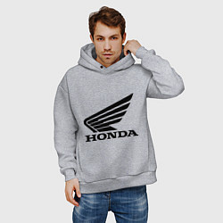 Толстовка оверсайз мужская Honda Motor, цвет: меланж — фото 2